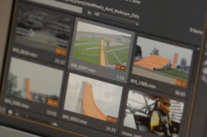 Showing Orange Car Ramp During Adobe Video Editing Sequence