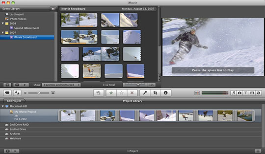 imovie 10.0.5 mark in