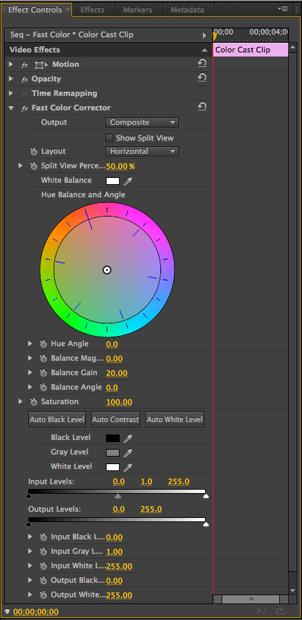 adobe premiere cs6 color correction