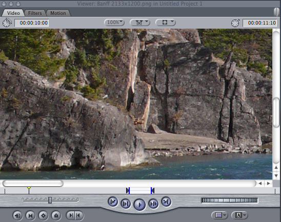 Image displayed in the Viewer at 100% in FCP 7