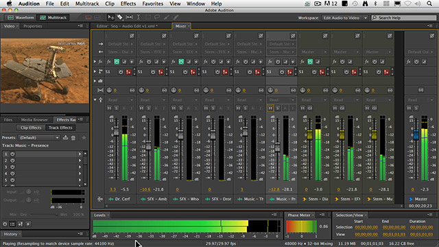 Adobe Audition Mixer