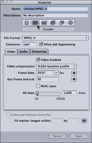 best compressor 3 settings for web video using mac