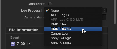 Log c to Rec 709 in FCPX