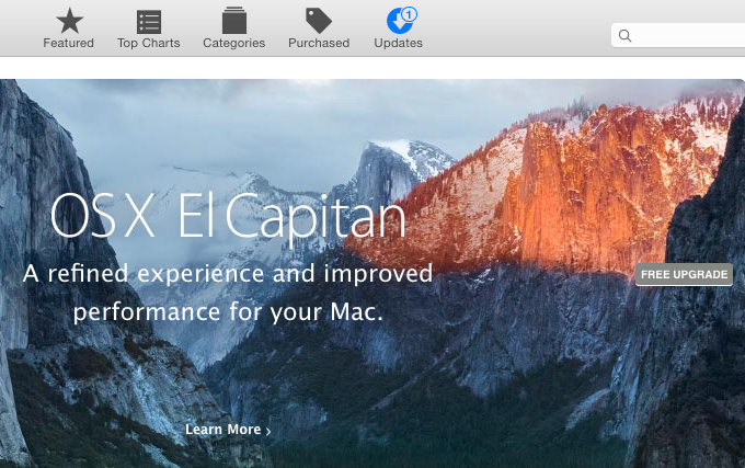 mac os x 10.6.8 update to el capitan