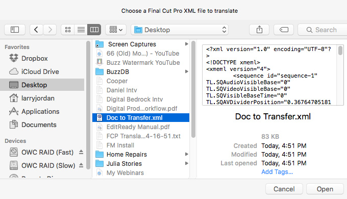 xtocc transfter media files