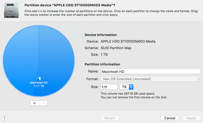 free space needed on ssd for osx 10.9