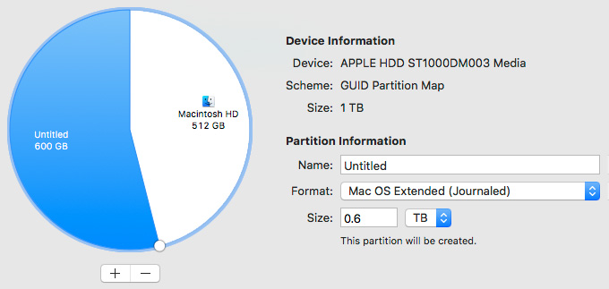 partition a hard drive windows 10 for os x