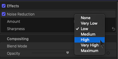 mts video noise reduction