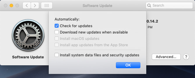 check if there is a software update for my mac