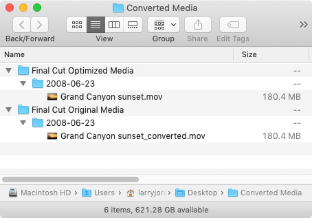 final cut pro 10.4.2 library conversion alias files