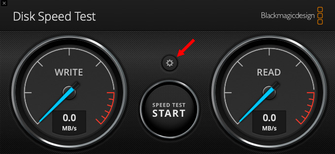 Blackmagic disk benchmark