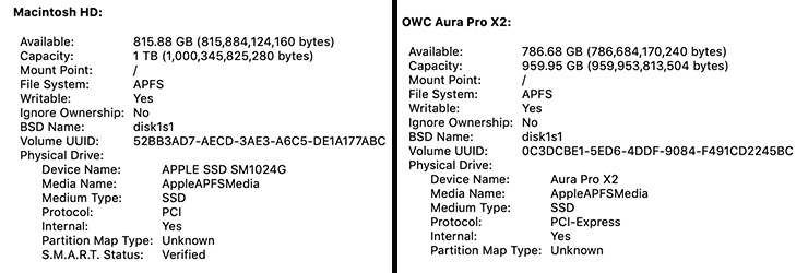 owc aura pro x2 not recognized